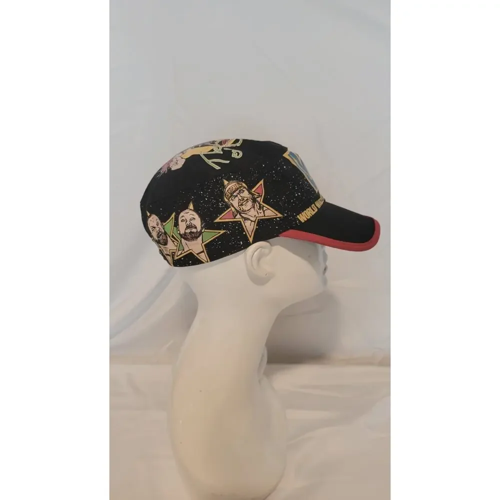Vintage 1991 WWF Titan Sports All Over Print Wrestling Hat Legion of Doom Hogan